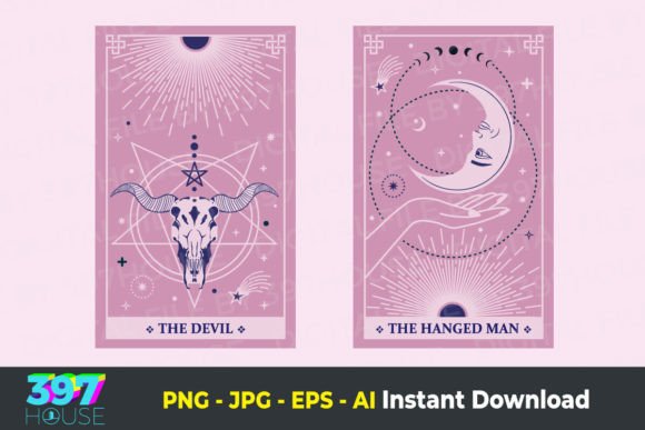 Download Tarot Cards Devil and the Hanged Man - Devil Collection