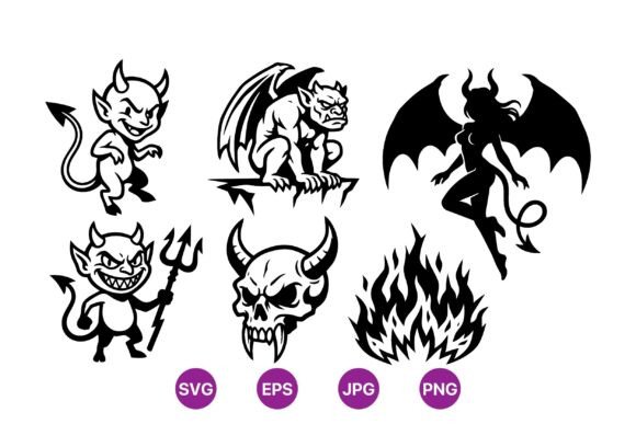 Download Devil Demon Halloween Clipart Set - Devil Collection