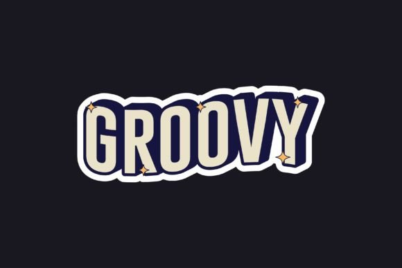 Download Groovy Text with Retro Typography Design - Groovy text Collection
