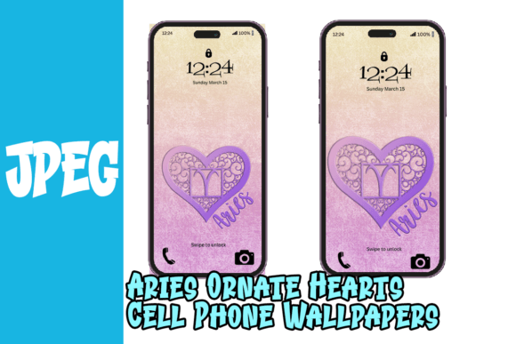 Download Ornate Aries Heart Cell Phone Wallpaper - Premium Bundle