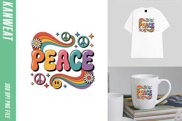 Download Peace Retro Groovy Text Design - Groovy text Collection