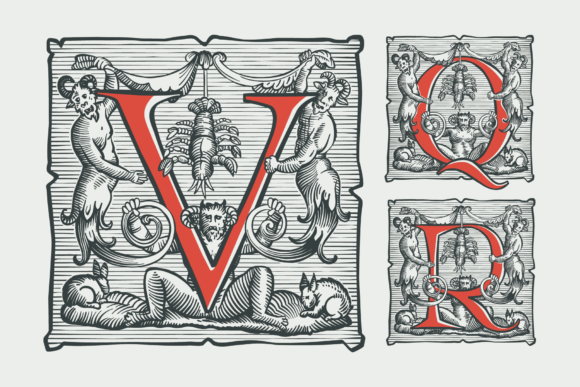 Download Devil's Medieval Initials, Drop Caps - Devil Collection