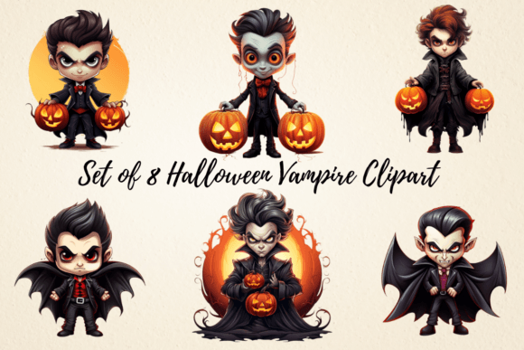 Download Halloween Vampire Clipart Bundle - Vampire clipart Collection