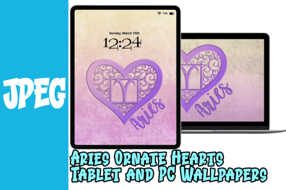 Download Ornate Aries Heart Tablet PC Wallpaper - Premium Bundle